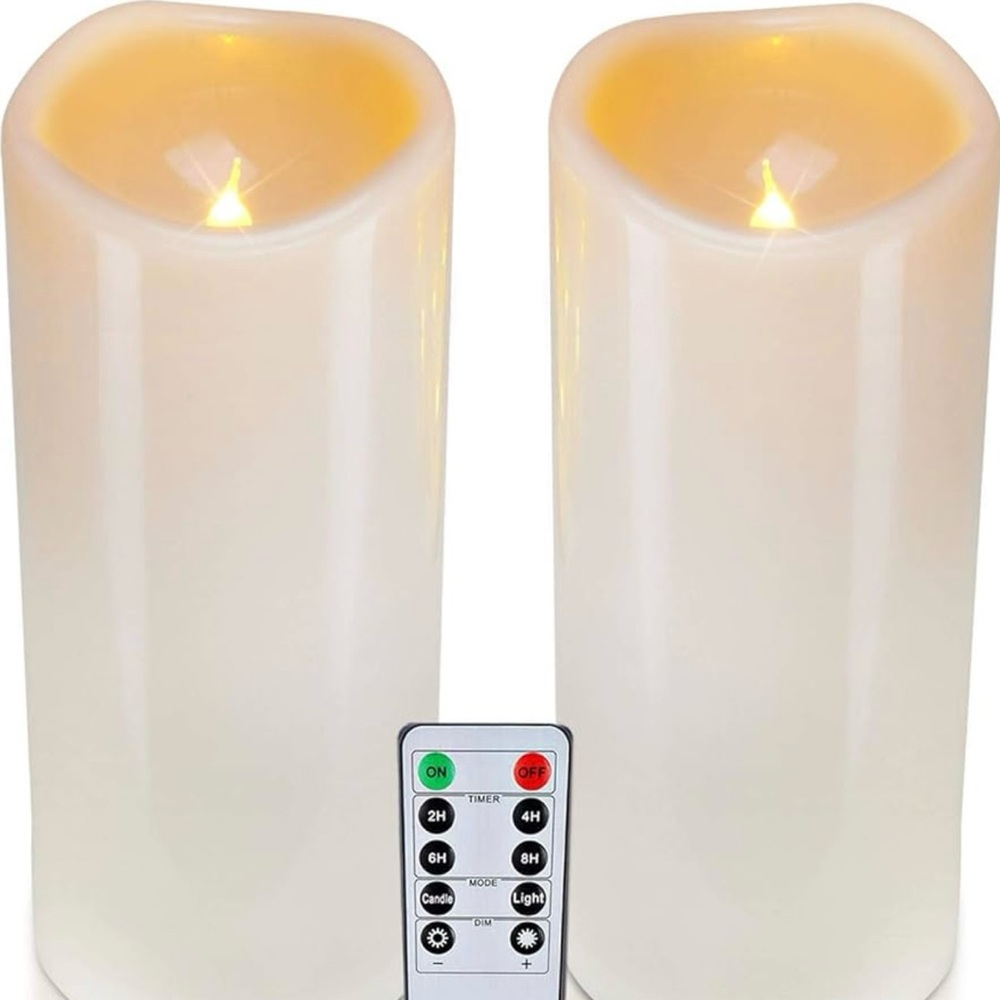 Ivory LED Flameless Candles With Remote